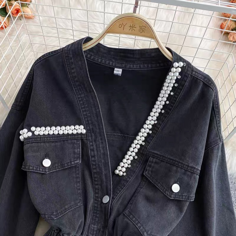 Careless night denim top TZZ848 images